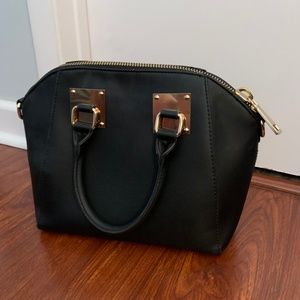 Faux Black Satchel w/ Gold Hardware - NWOT